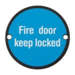 EuroSpec SEX1015MB Signage Fire Door - Keep Locked (LEAD TIME: 2-3 DAYS)