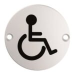 Eurospec SEX1017BSS Signage Disabled Symbol (LEAD TIME: 2-3 DAYS)