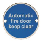 Eurospec SEX1022SSS Automatic Fire Door Keep Clear (LEAD TIME: 2-3 DAYS)