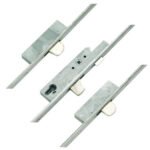 Sobinco Latch 3 Drop bolts 24mm Urail Faceplate Key Wind Operated Multipoint Door Lock