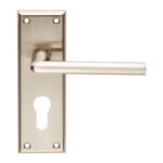 Serozzetta SZR011YSN Dieci Lever On Euro Lock Backplate (LEAD TIME: 2-3 DAYS)