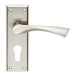 Serozzetta SZR021YSN Venti Lever On Euro Lock Backplate (LEAD TIME: 2-3 DAYS)