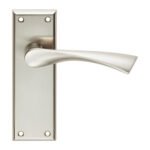 Serozzetta SZR022SN Venti Lever On Latch Backplate (LEAD TIME: 2-3 DAYS)