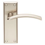 Serozzetta SZR032SN Trenta Lever On Latch Backplate (LEAD TIME: 2-3 DAYS)