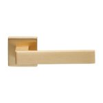Manital TC5SB Techna Lever On Square Rose - Satin Brass (LEAD TIME: 2-3 DAYS)