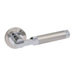 TSS Echo Lever Handles on Round Rose Door Furniture