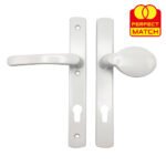 TSS Lever Moveable Pad UPVC Multipoint Door Handles - 92mm PZ - Sprung - 215mm Screw Centres - 3x Fixings
