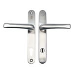 TSS TS007 2 Star Grade 304 Stainless Steel Lever Lever UPVC Multipoint Door Handles - 92mm PZ Sprung 210mm Screw Centres