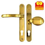 TSS Lever Moveable Pad UPVC Multipoint Door Handles - 92mm/62mm PZ Sprung 212mm Screw Centres