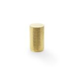 Alexander & Wilks AW800-35-SBPVD Brunel Knurled Cylinder Cupboard Knob - Satin Brass PVD 35mm (LEAD TIME: 2-3 DAYS)