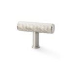Alexander & Wilks AW801R-55-SN Crispin Reeded T Bar Cupboard Knob - Satin Nickel (LEAD TIME: 2-3 DAYS)