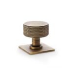 Alexander & Wilks AW807K-35-AB Lucia Knurled Cupboard Knob - Antique Brass 35mm (LEAD TIME: 2-3 DAYS)
