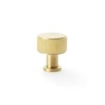 Alexander & Wilks AW807R-29-SBPVD Lucia Reeded Cupboard Knob - Satin Brass PVD 29mm (LEAD TIME: 2-3 DAYS)