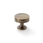 Alexander & Wilks AW808-38-AB Lynd Cupboard Knob - Antique Brass 38mm (LEAD TIME: 2-3 DAYS)