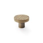 Alexander & Wilks AW820-38-AB Hanover Hammered Cupboard Knob - Antique Brass 38mm (LEAD TIME: 2-3 DAYS)