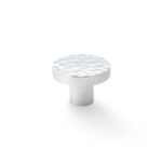 Alexander & Wilks AW820-38-PC Hanover Hammered Cupboard Knob - Polished Chrome 38mm (LEAD TIME: 2-3 DAYS)