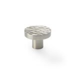 Alexander & Wilks AW820-38-SN Hanover Hammered Cupboard Knob - Satin Nickel 38mm (LEAD TIME: 2-3 DAYS)