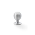 Alexander & Wilks AW832-25-SC Caesar Cupboard Knob On Round Rose - Satin Chrome 25mm (LEAD TIME: 2-3 DAYS)