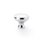 Alexander & Wilks AW836-32-PC Wade Round Cupboard Knob - Polished Chrome 32mm (LEAD TIME: 2-3 DAYS)