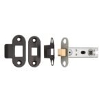Eurospec BTL30MB/R 76mm CE B/T Tubular Mortice Latch Radius - Matt Black (LEAD TIME: 2-3 DAYS)