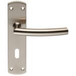 Eurospec CSLP1167P/SSS Steelworx Residential Arched Lever On Lock Backplate (LEAD TIME: 2-3 DAYS)