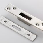 Eurospec FSF5012BSS Easi-T Forend Strikes & Fixing Pack To Suit BS 5-Lever Deadlock - Bright Stainless Steel Square Forend (LEAD TIME: 2-3 DAYS)