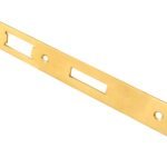Eurospec FSF5017PVD/R Forend Strike & Fixing Pack To Suit Din Euro Sash/Bathroom Lock - PVD Radius Forend (LEAD TIME: 2-3 DAYS)