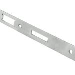 Eurospec FSF5017SSS/R Forend Strike & Fixing Pack To Suit Din Euro Sash/Bathroom Lock - Satin Stainless Steel Radius Forend (LEAD TIME: 2-3 DAYS)