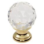 Carlisle Brass FTD670CCTB Clear Faceted Knob 35mm (LEAD TIME: 2-3 DAYS)