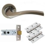 Carlisle Brass GK008SNCP/INTB Sines Lever On Rose Latch Pack (LEAD TIME: 2-3 DAYS)