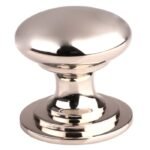 Carlisle Brass M47BPN Victorian Cupboard Knob 32mm - Polished Nickel (LEAD TIME: 2-3 DAYS)