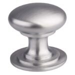 Carlisle Brass M47BSC Victorian Cupboard Knob 32mm - Satin Chrome (LEAD TIME: 2-3 DAYS)