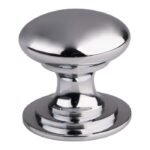 Carlisle Brass M47ECP Victorian Cupboard Knob 50mm - Polished Chrome (LEAD TIME: 2-3 DAYS)