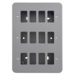 Eurolite MC-G12 Metal Clad Grid Faceplate with Back Box-12-Gang (LEAD TIME: 2-3 DAYS)