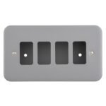 Eurolite MC-G4 Metal Clad Grid Faceplate with Back Box-4-Gang (LEAD TIME: 2-3 DAYS)