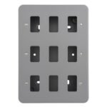 Eurolite MC-G9 Metal Clad Grid Faceplate with Back Box-9-Gang (LEAD TIME: 2-3 DAYS)
