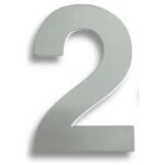 Eurospec NUM10172SSS Stainless Steel 7" Numerals (0-9) (Number 2) (LEAD TIME: 2-3 DAYS)