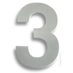 Eurospec NUM10173BSS Stainless Steel 7" Numerals (0-9) (Number 3) (LEAD TIME: 2-3 DAYS)