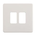 Eurolite PL-G2 Enhance White Grid Plates-2-Gang (LEAD TIME: 2-3 DAYS)