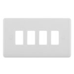 Eurolite PL-G4 Enhance White Grid Plates-4-Gang (LEAD TIME: 2-3 DAYS)