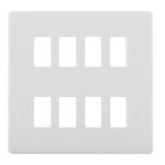 Eurolite PL-G8 Enhance White Grid Plates-8-Gang (LEAD TIME: 2-3 DAYS)