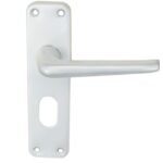 Eurospec SAA21U Aluminium Lever On Backplate Lock Oval Profile 485mm C/C (LEAD TIME: 2-3 DAYS)
