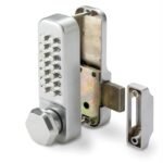 CQR SBL340/S Push Button Lock | Traditional Code | Knob | Satin Chrome | 3 - 7 Digits | With Dead Bolt (LEAD TIME: 2-3 DAYS)