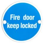 Eurospec SEX1015SSS Signage Fire Door Keep Locked (LEAD TIME: 2-3 DAYS)