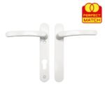 TSS Blank External Lever Lever UPVC Multipoint Door Handles - 92mm PZ Sprung 122mm Screw Centres